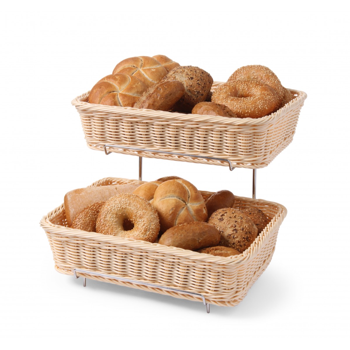 Корзина для хлеба и булочек (набор из 2-х штук), прямоугольный GN 1/2 360 x 280 x 90/315 мм. HENDI 561201
