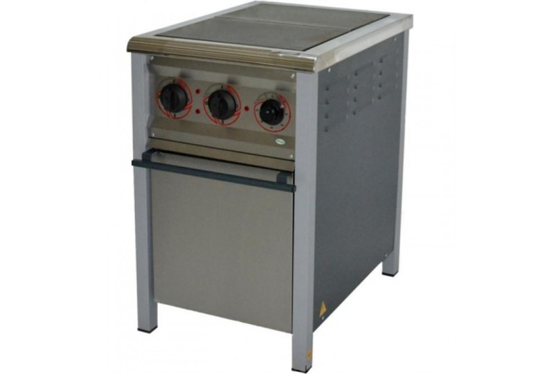 Electric range, energy saving ПЕ-2 Ч еconomy, cast iron burners, without oven, polymer coating